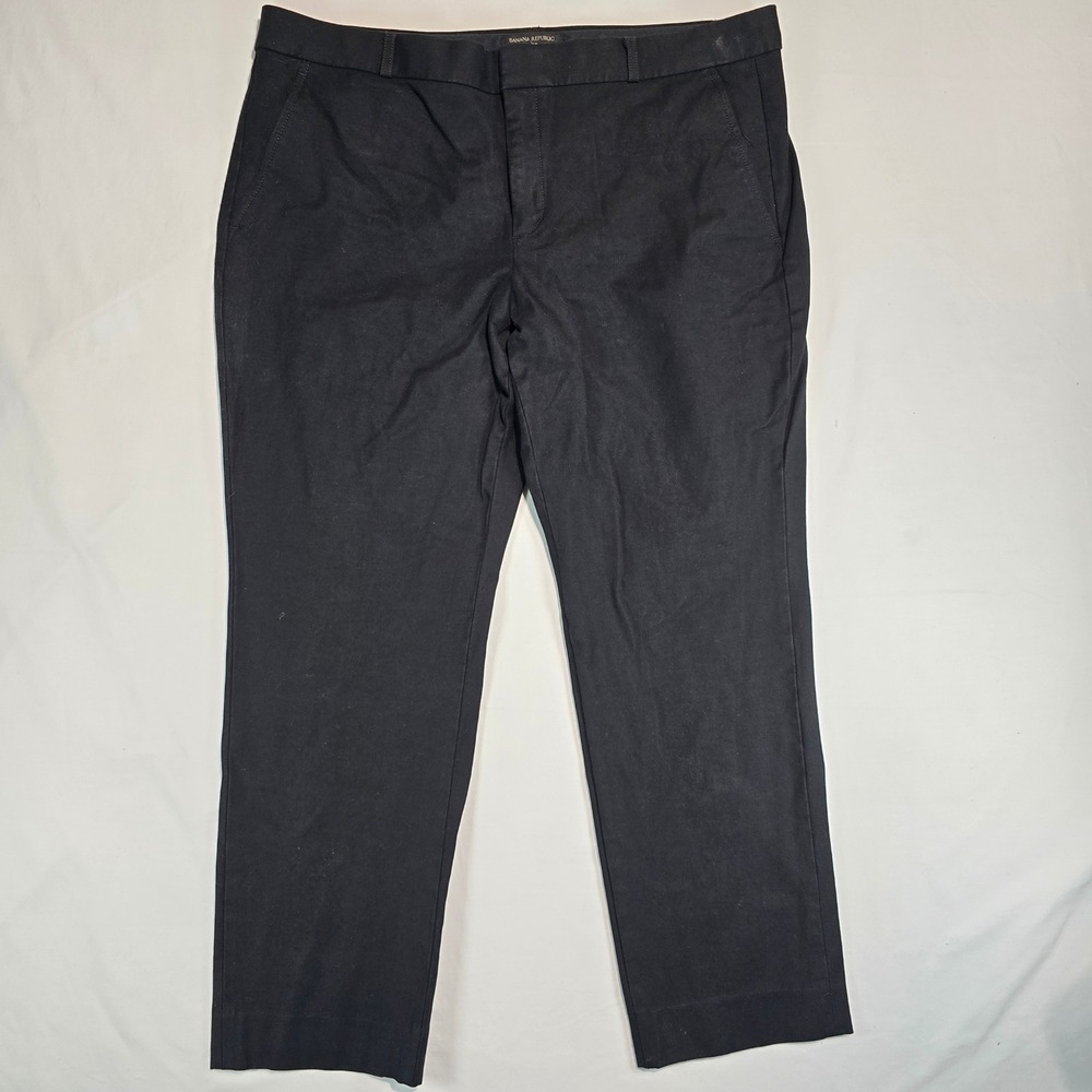 Banana Republic Ryan Straight Leg Dress Pants Black Size 16 Stretch Trousers